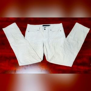 Calvin Klein Women's Cream Corduroy Skinny Jeans